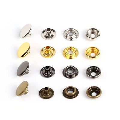 Zink stopu mosiądzu Metalu Prasowy Stud Button Prong Snap Przycisku Button dla odzieży