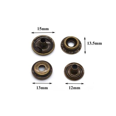 Zink stopu mosiądzu Metalu Prasowy Stud Button Prong Snap Przycisku Button dla odzieży