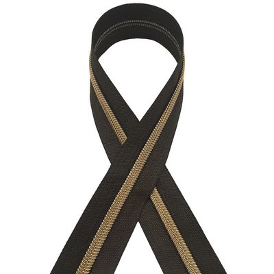5# Nylon Zipper Złoto Kolorowe Zęby Elektroliterowe Złoto I Srebro Cebula Zipper Nylon Zippers na sprzedaż