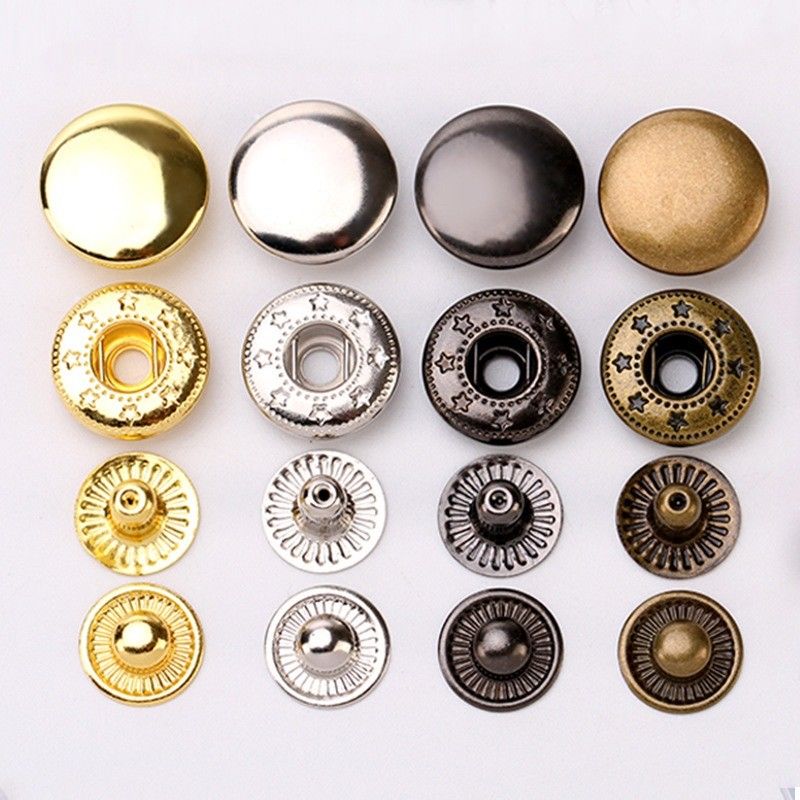 Zink stopu mosiądzu Metalu Prasowy Stud Button Prong Snap Przycisku Button dla odzieży